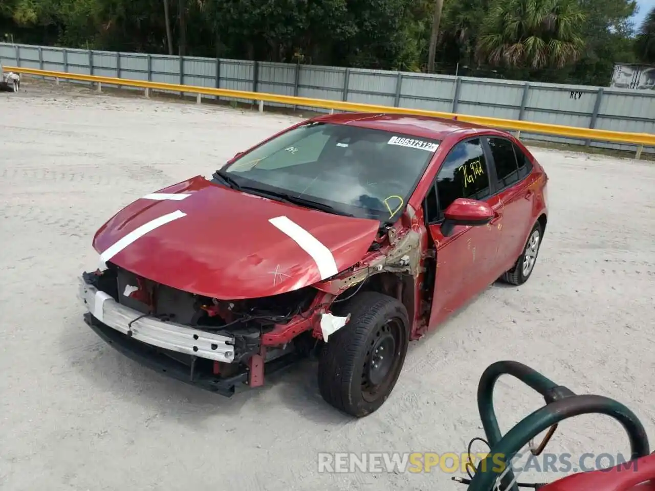 2 Photograph of a damaged car 5YFEPRAE6LP044496 TOYOTA COROLLA 2020