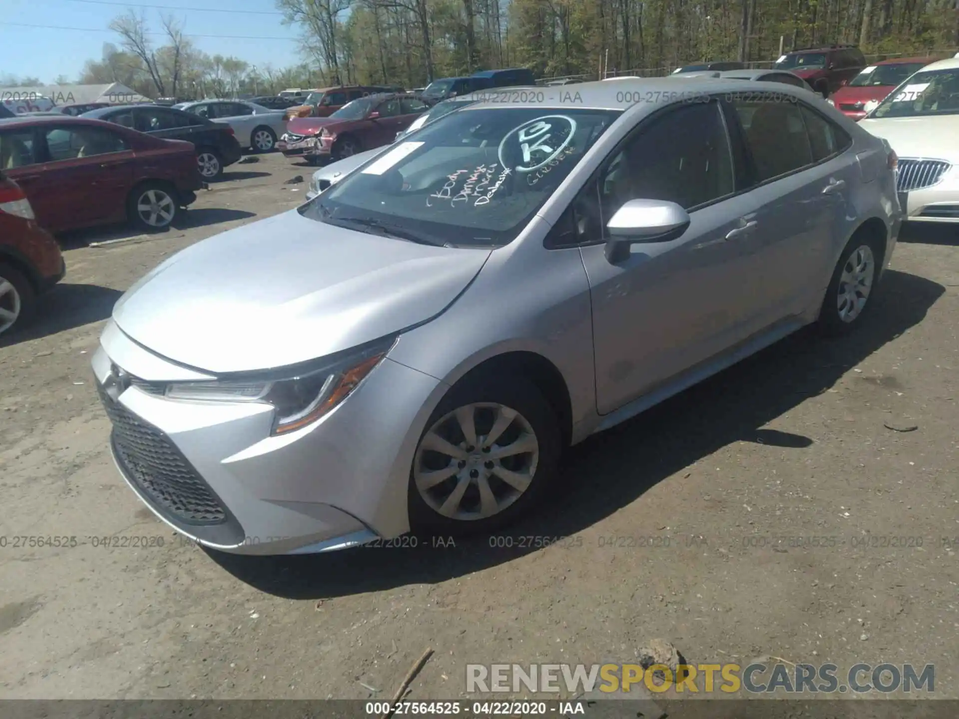 2 Photograph of a damaged car 5YFEPRAE6LP046832 TOYOTA COROLLA 2020