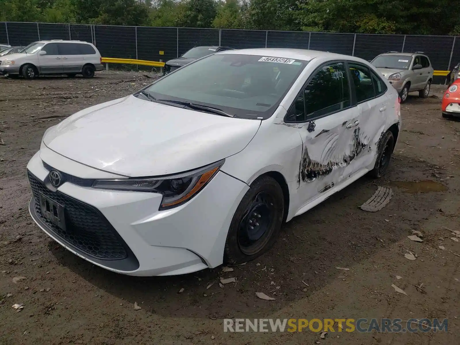 2 Photograph of a damaged car 5YFEPRAE6LP062836 TOYOTA COROLLA 2020