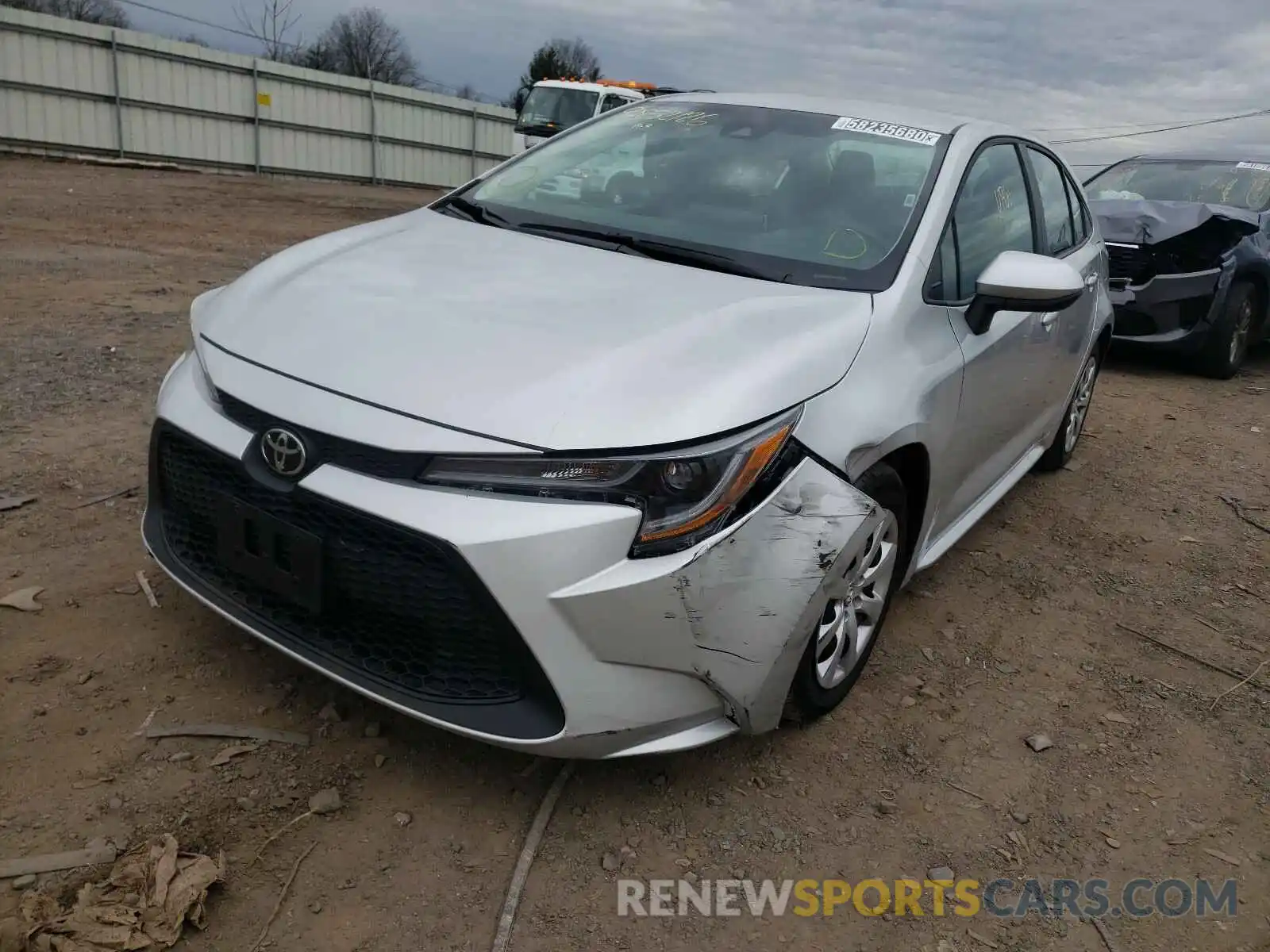 2 Photograph of a damaged car 5YFEPRAE6LP076090 TOYOTA COROLLA 2020