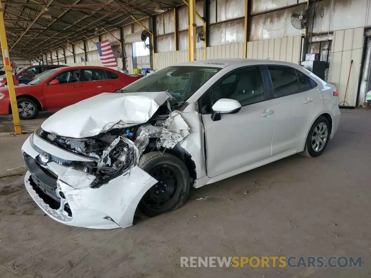 1 Photograph of a damaged car 5YFEPRAE6LP077644 TOYOTA COROLLA 2020