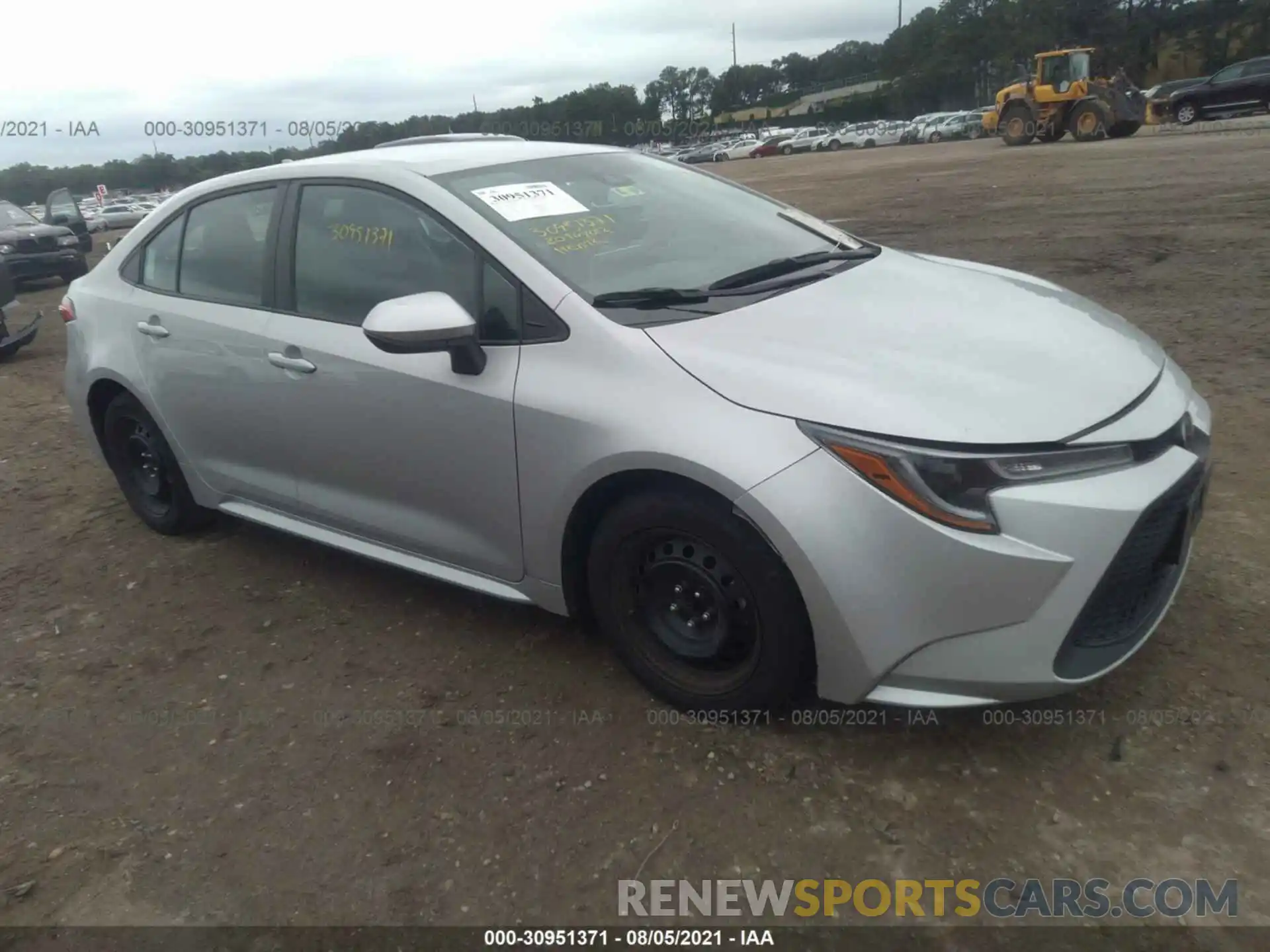 1 Photograph of a damaged car 5YFEPRAE6LP096484 TOYOTA COROLLA 2020