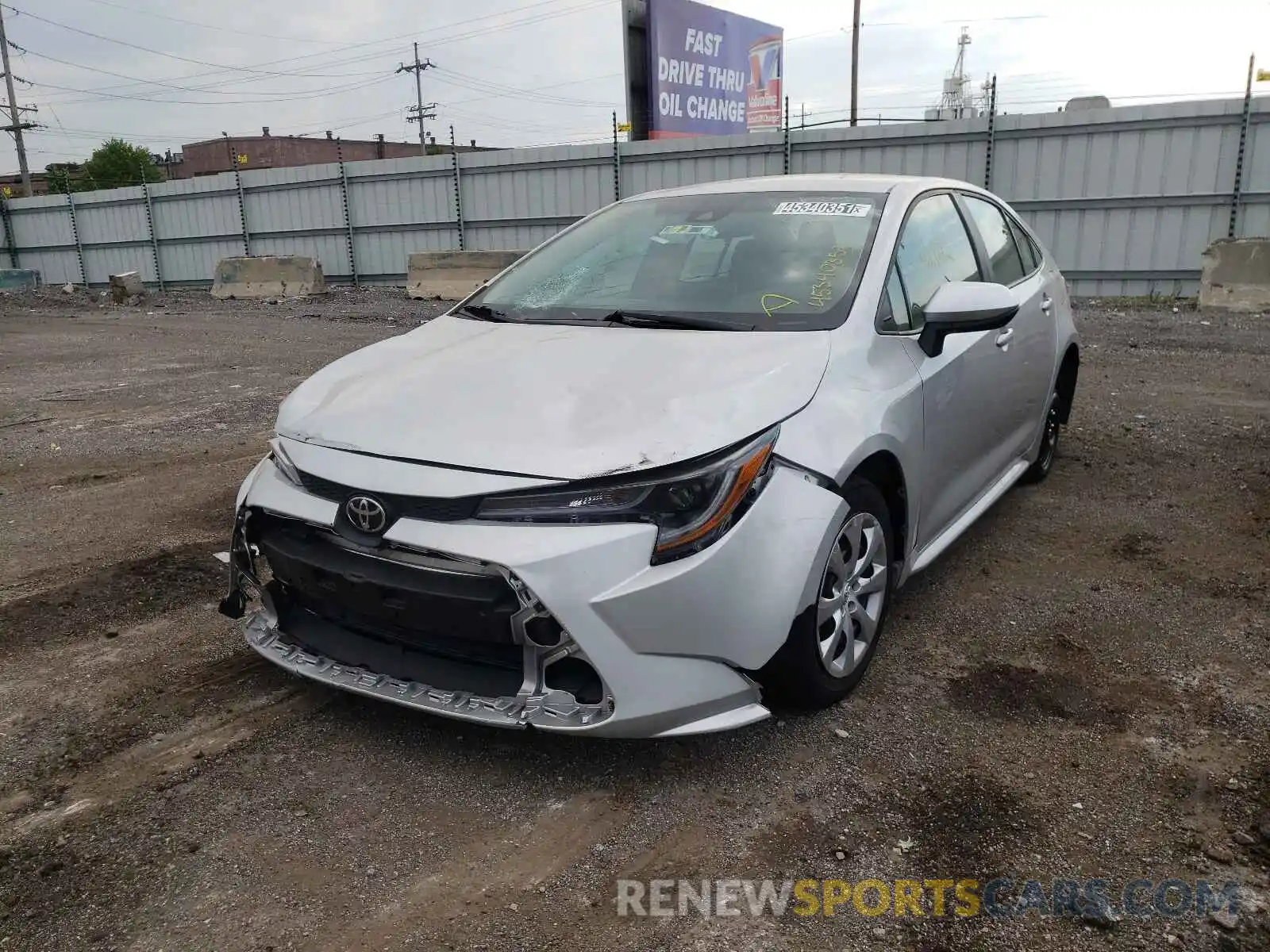 2 Photograph of a damaged car 5YFEPRAE6LP097375 TOYOTA COROLLA 2020