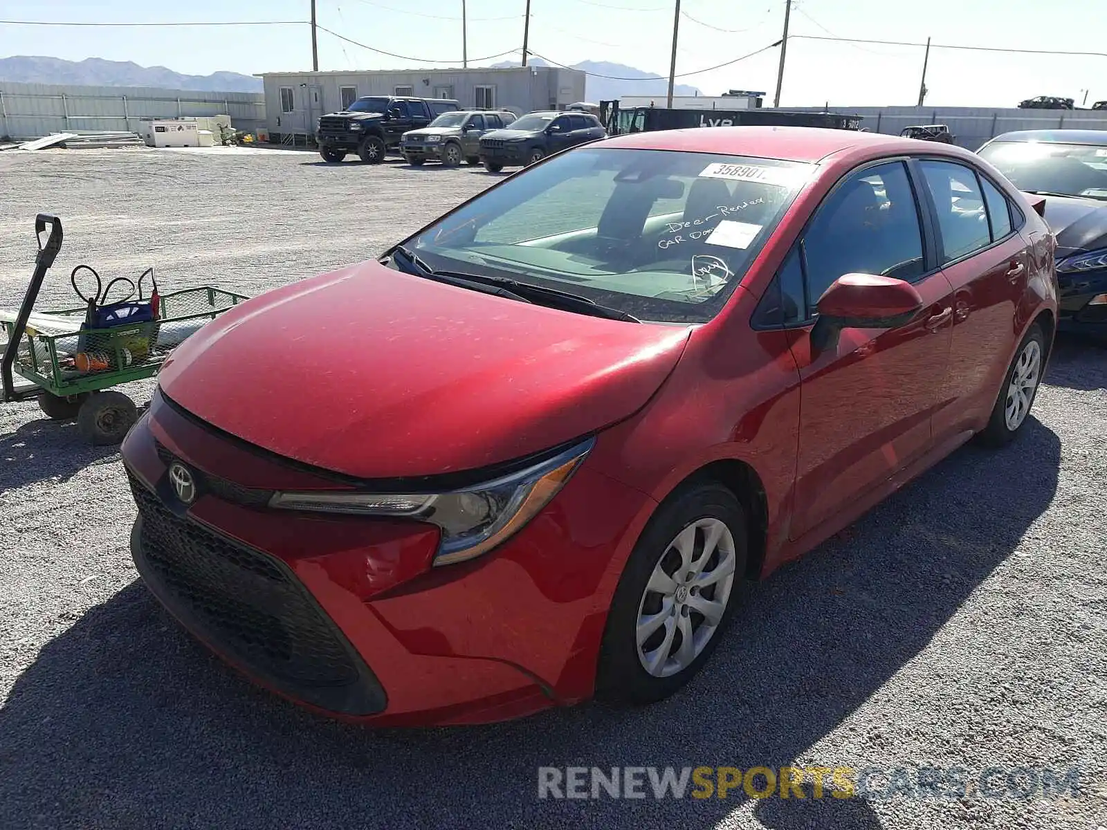 2 Photograph of a damaged car 5YFEPRAE6LP104566 TOYOTA COROLLA 2020