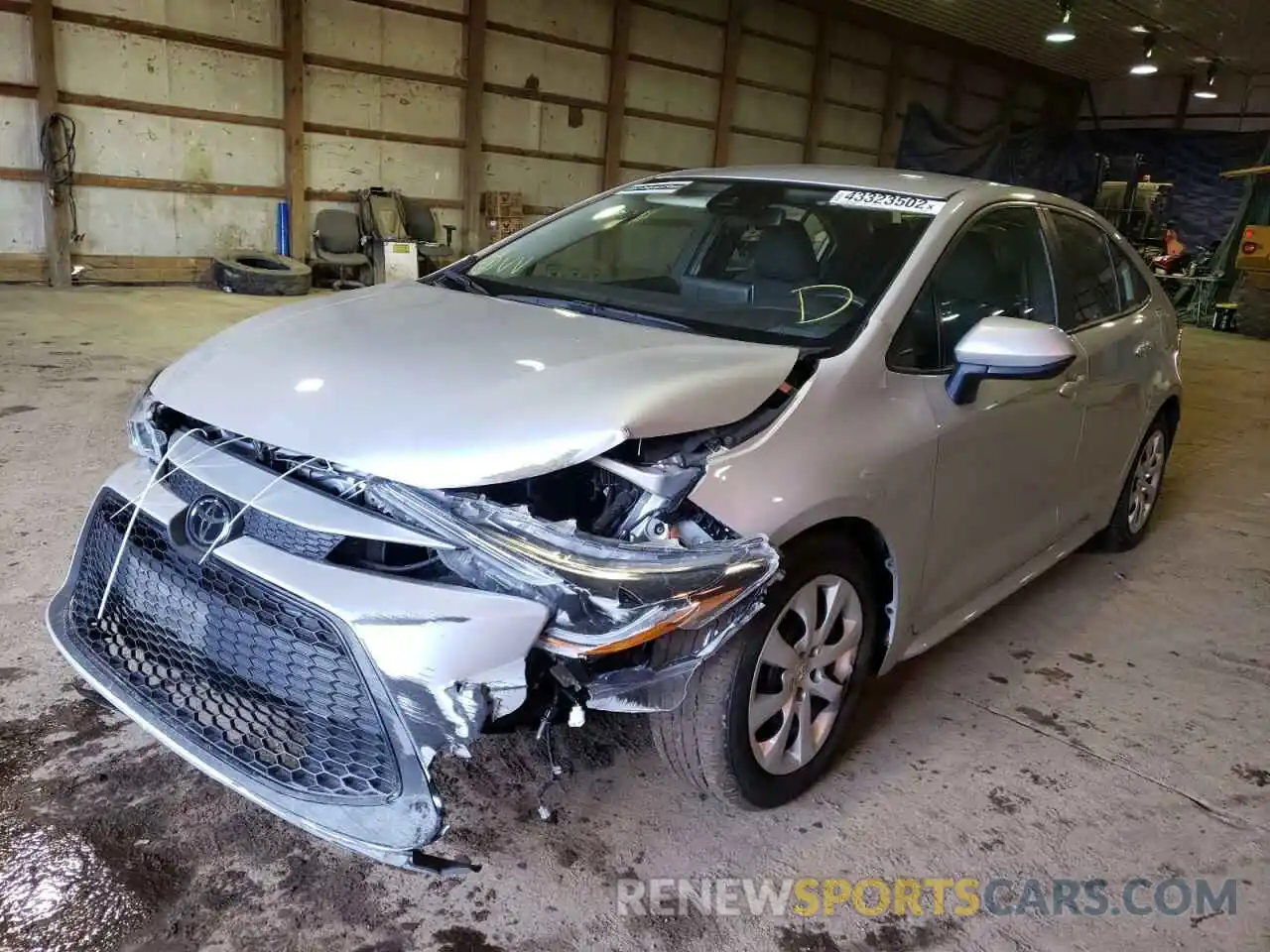 2 Photograph of a damaged car 5YFEPRAE6LP118791 TOYOTA COROLLA 2020