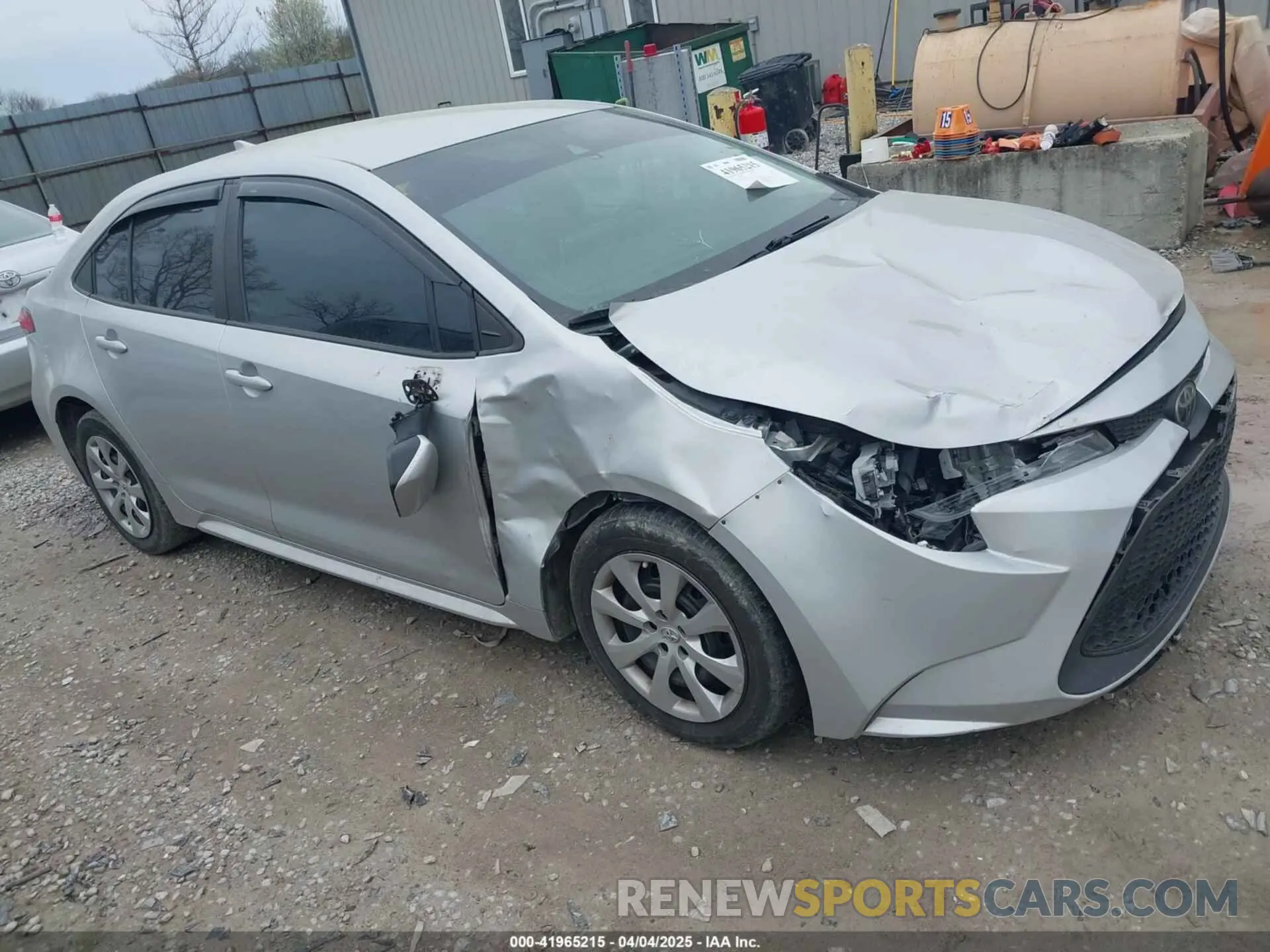 1 Photograph of a damaged car 5YFEPRAE6LP127409 TOYOTA COROLLA 2020