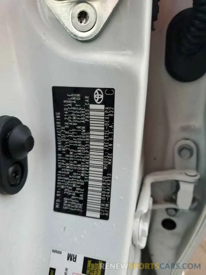 13 Photograph of a damaged car 5YFEPRAE6LP131895 TOYOTA COROLLA 2020