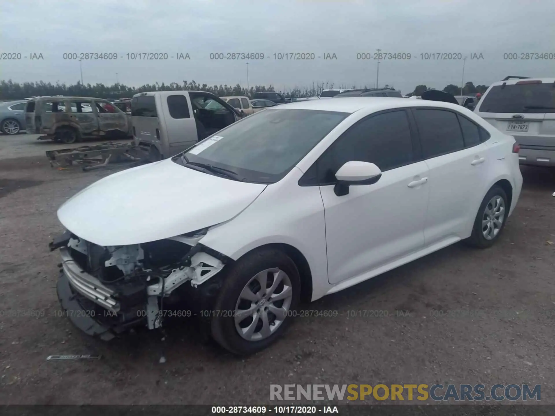 2 Photograph of a damaged car 5YFEPRAE6LP141326 TOYOTA COROLLA 2020