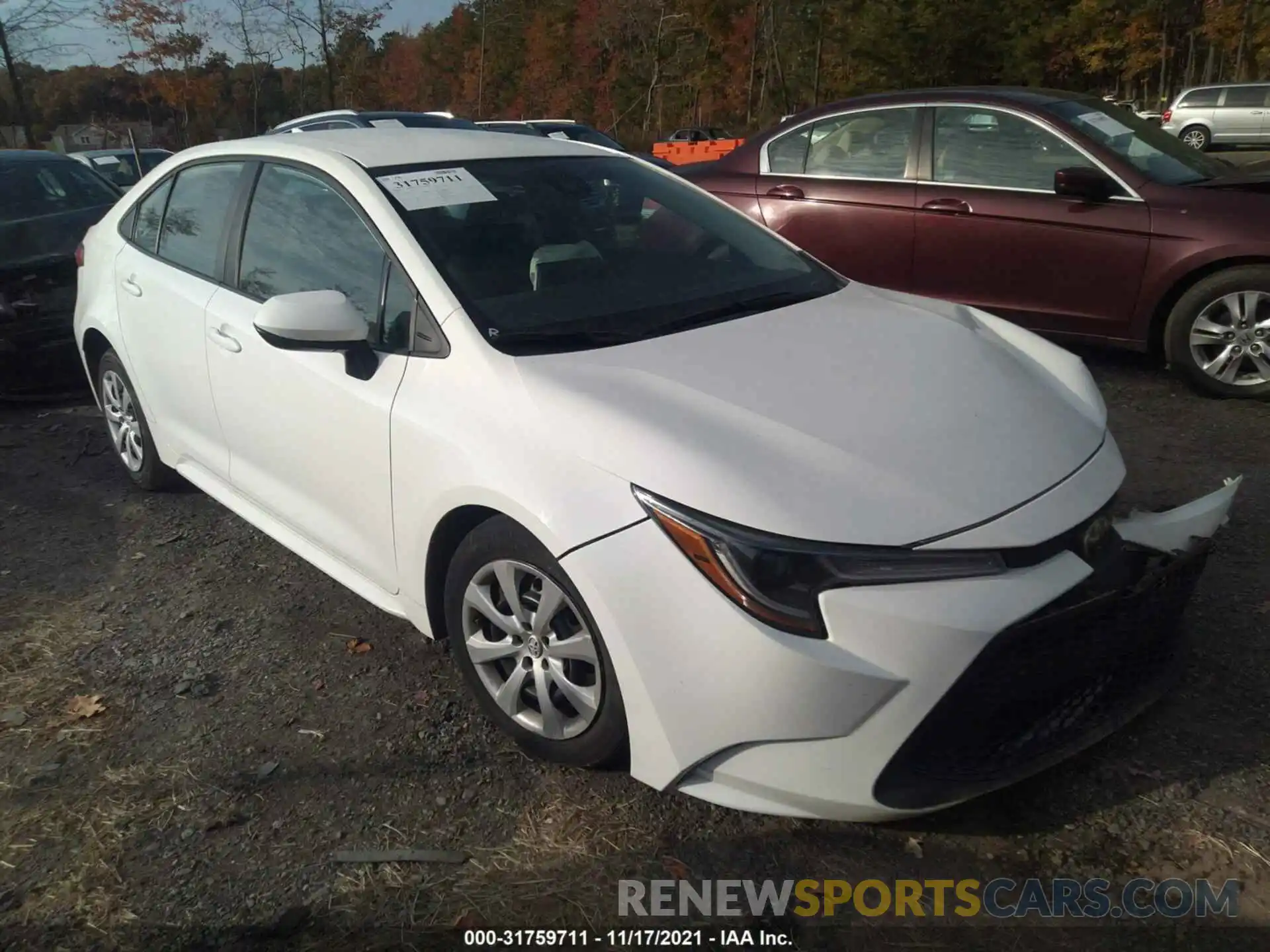 1 Photograph of a damaged car 5YFEPRAE7LP029599 TOYOTA COROLLA 2020