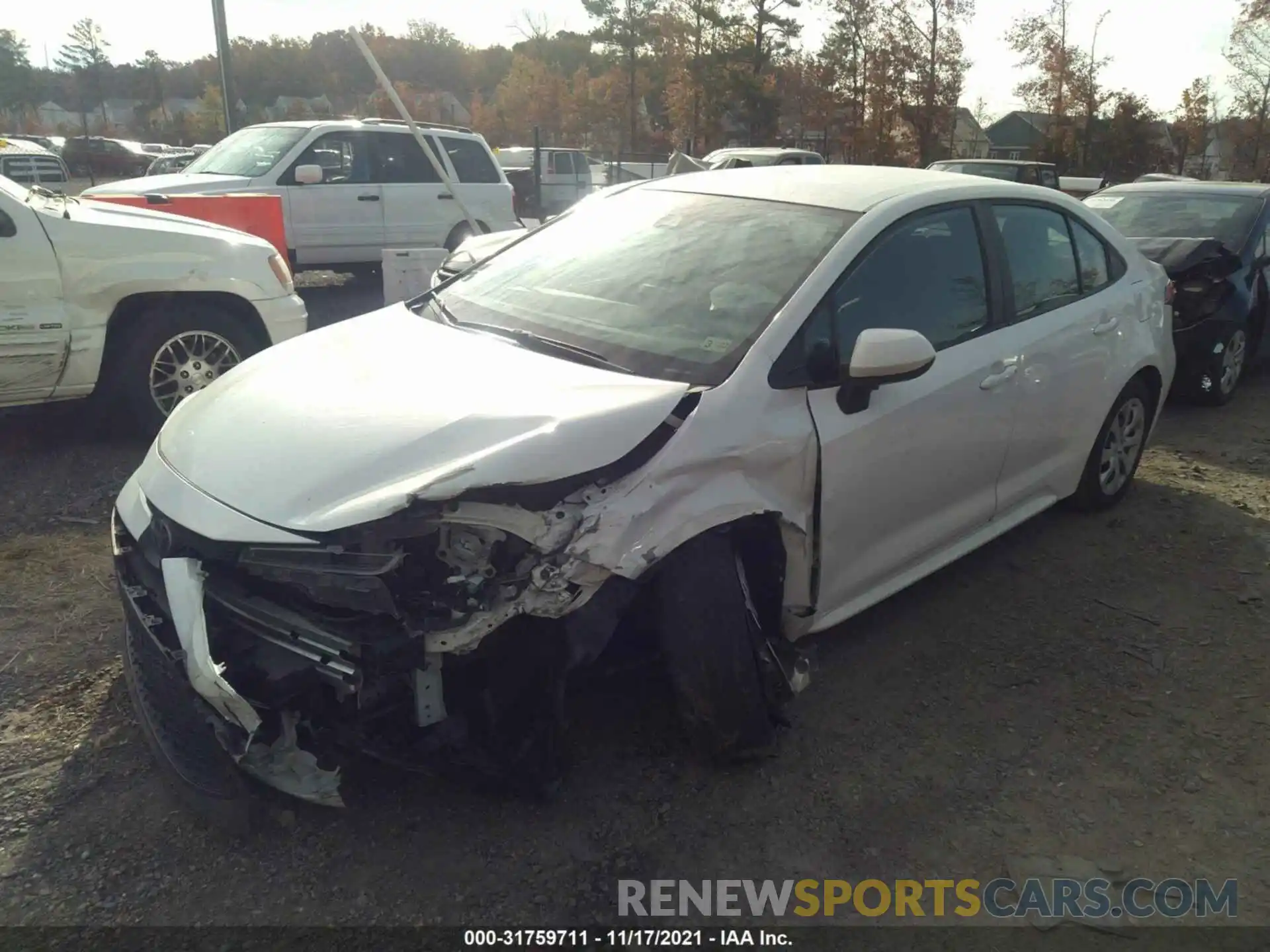 2 Photograph of a damaged car 5YFEPRAE7LP029599 TOYOTA COROLLA 2020