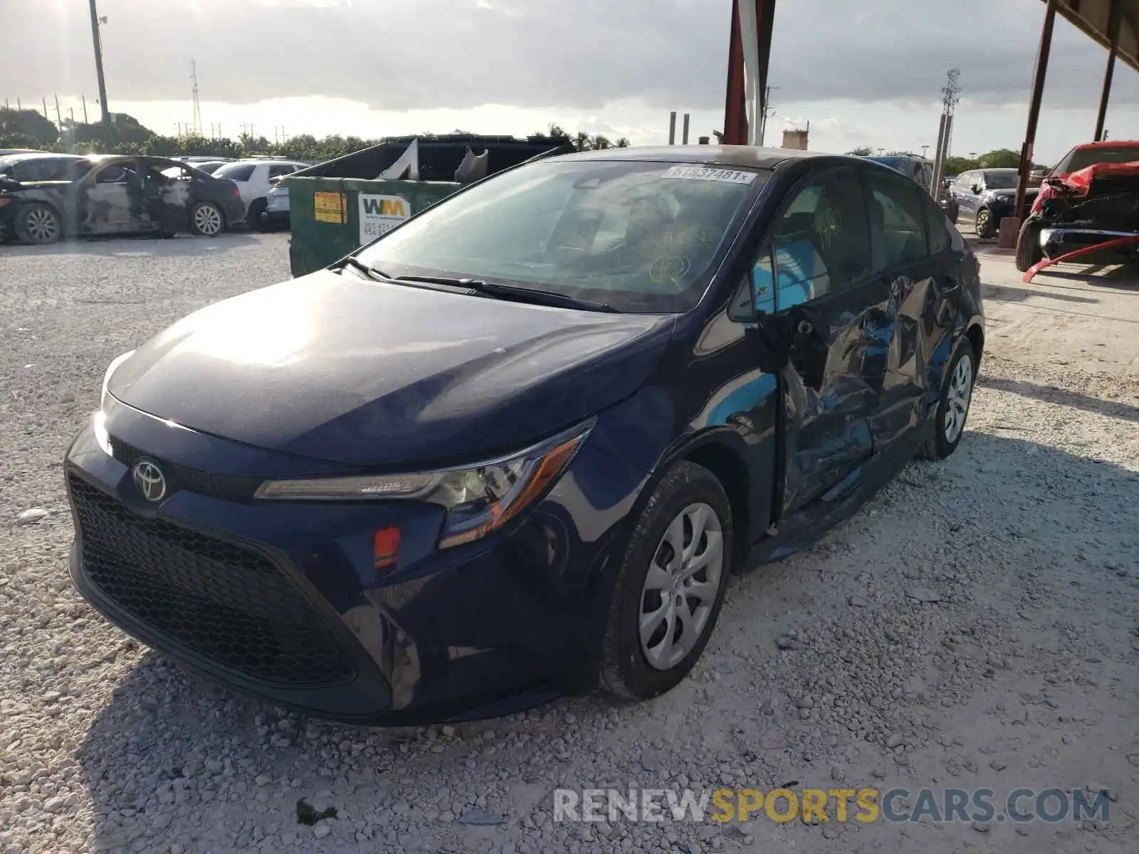 2 Photograph of a damaged car 5YFEPRAE7LP038772 TOYOTA COROLLA 2020