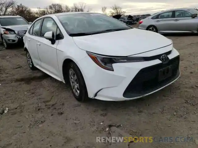 1 Photograph of a damaged car 5YFEPRAE7LP083792 TOYOTA COROLLA 2020