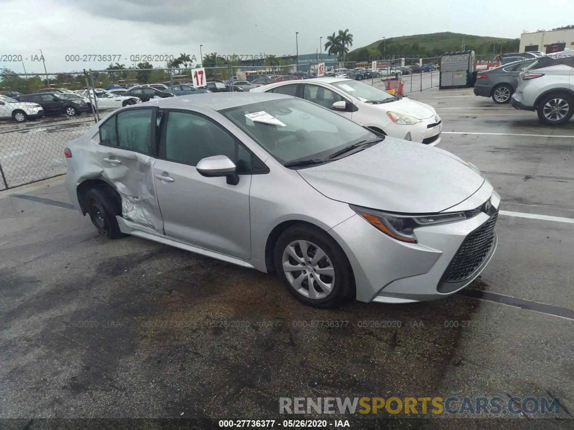 1 Photograph of a damaged car 5YFEPRAE7LP089205 TOYOTA COROLLA 2020