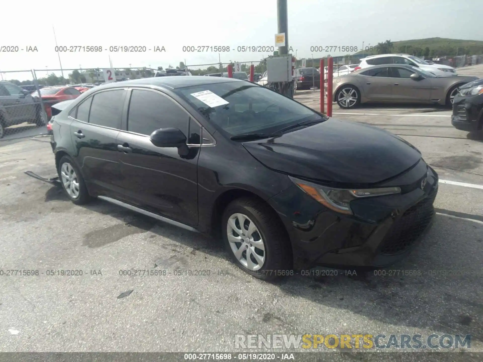 1 Photograph of a damaged car 5YFEPRAE7LP089737 TOYOTA COROLLA 2020