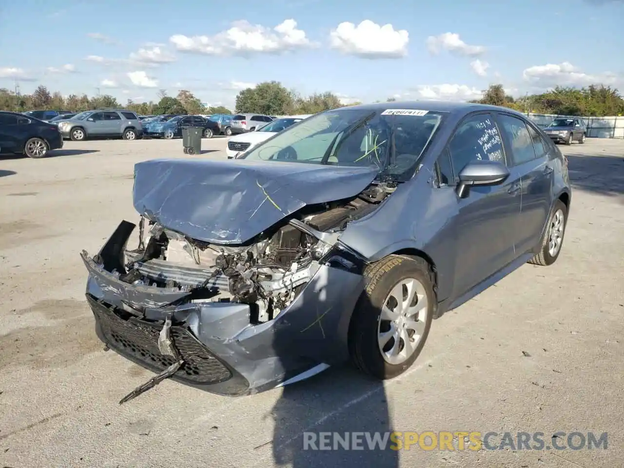 2 Photograph of a damaged car 5YFEPRAE7LP094095 TOYOTA COROLLA 2020