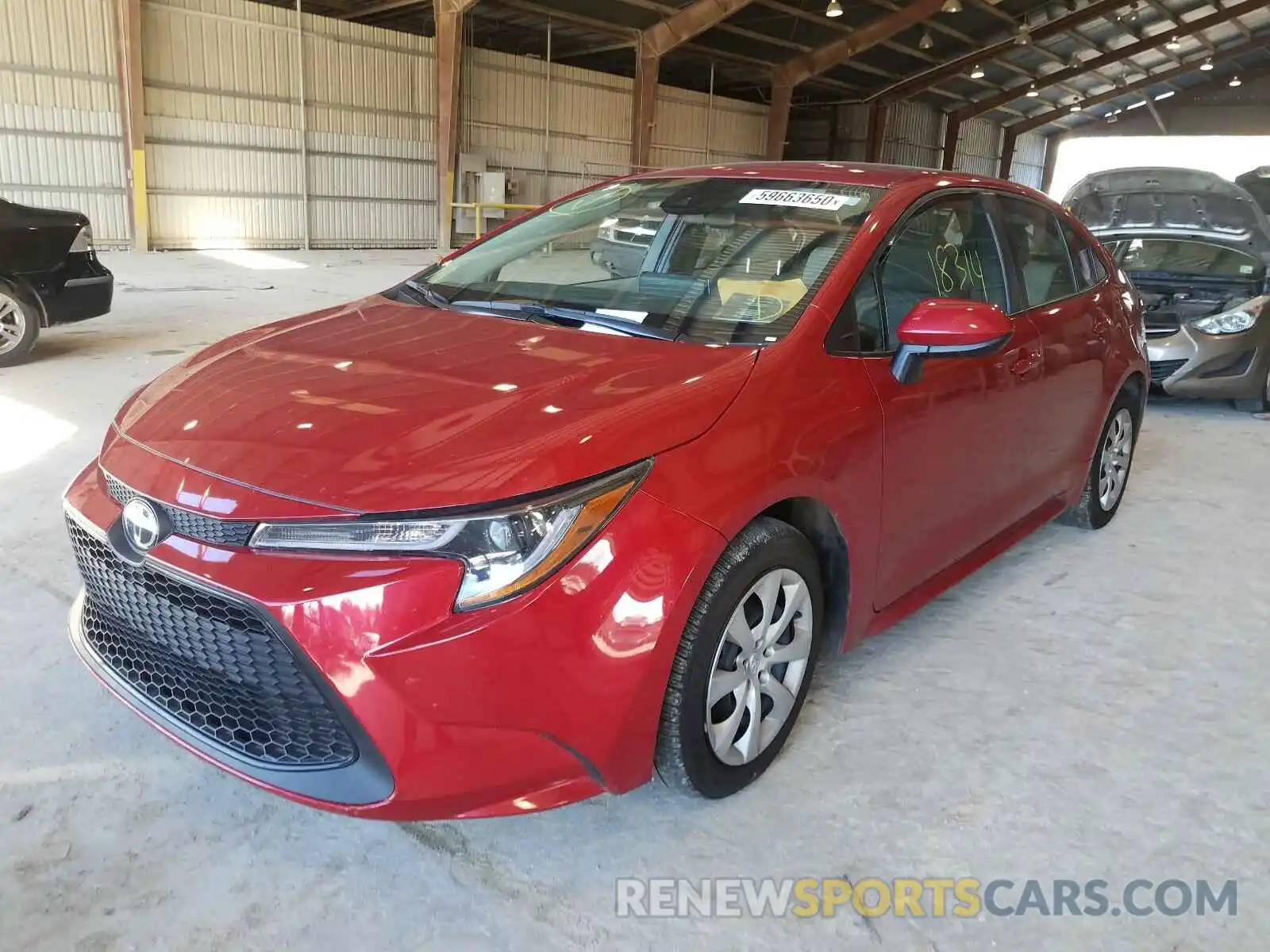 2 Photograph of a damaged car 5YFEPRAE7LP095098 TOYOTA COROLLA 2020