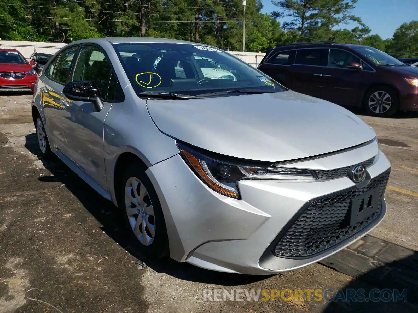 1 Photograph of a damaged car 5YFEPRAE7LP097840 TOYOTA COROLLA 2020