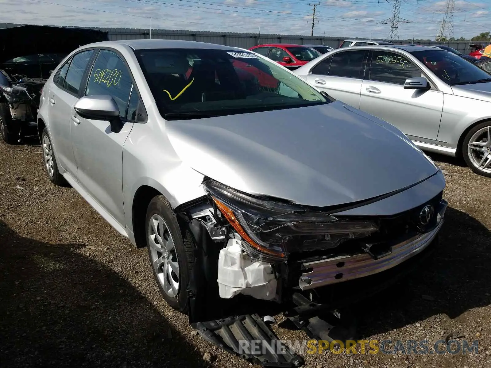 1 Photograph of a damaged car 5YFEPRAE8LP028476 TOYOTA COROLLA 2020