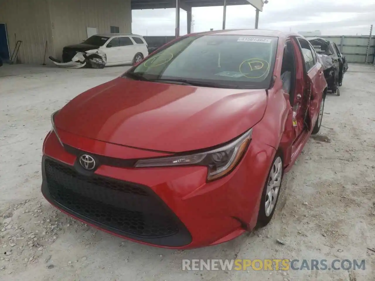 2 Photograph of a damaged car 5YFEPRAE8LP045181 TOYOTA COROLLA 2020