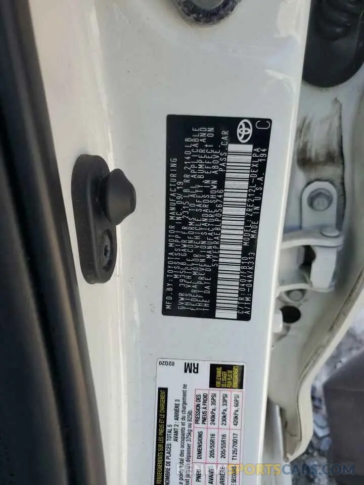 13 Photograph of a damaged car 5YFEPRAE8LP056746 TOYOTA COROLLA 2020