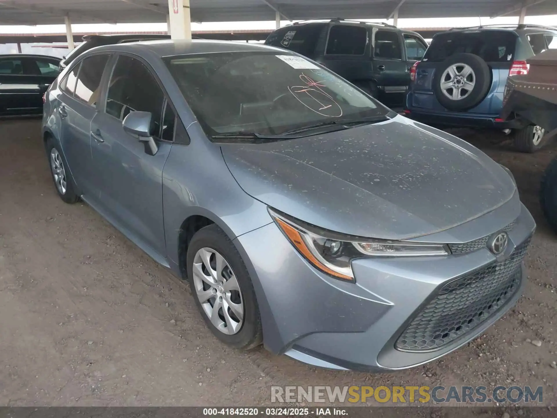 1 Photograph of a damaged car 5YFEPRAE8LP082859 TOYOTA COROLLA 2020