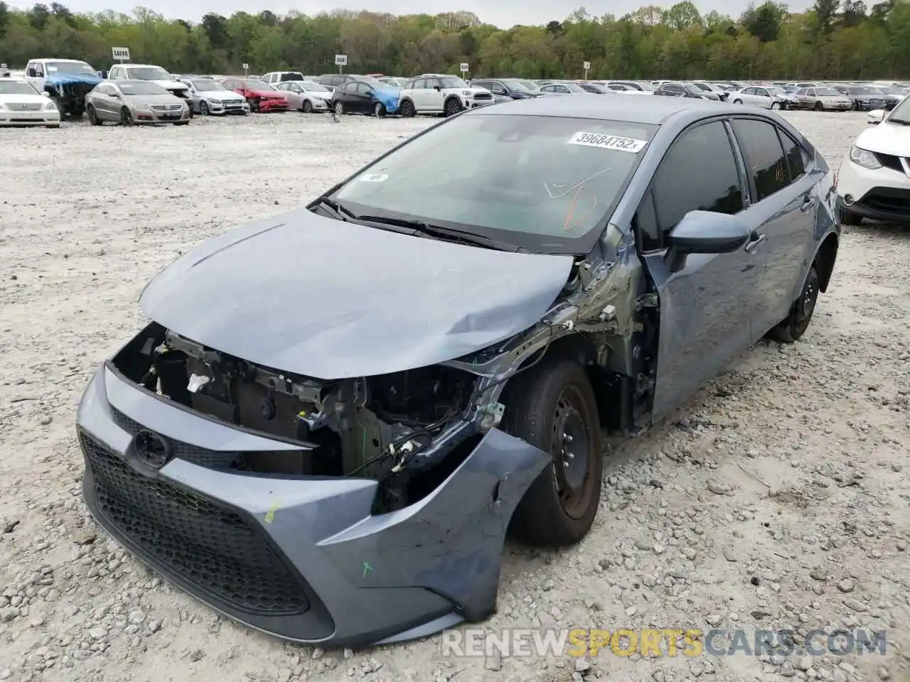 2 Photograph of a damaged car 5YFEPRAE8LP095756 TOYOTA COROLLA 2020