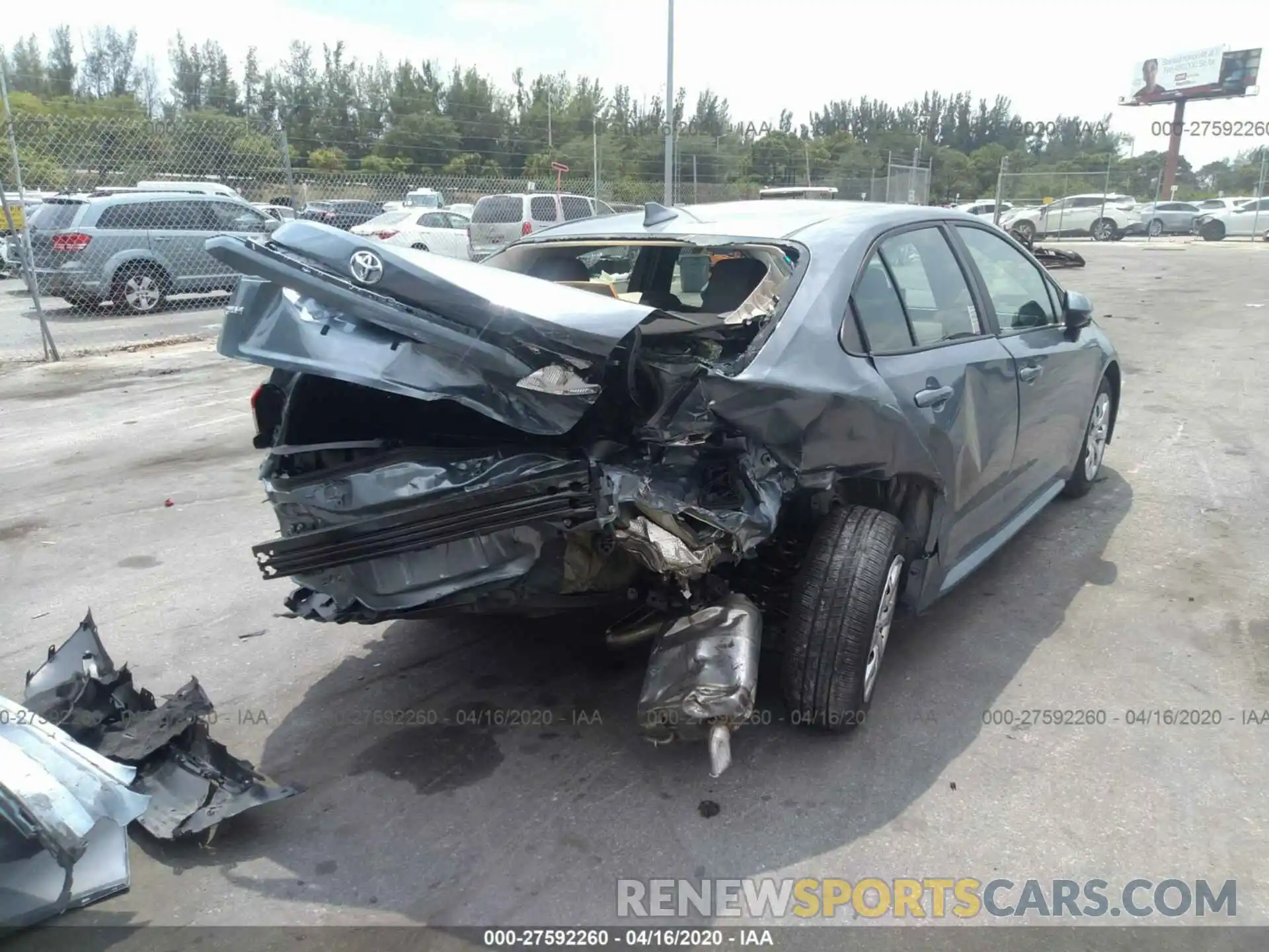 4 Photograph of a damaged car 5YFEPRAE8LP099869 TOYOTA COROLLA 2020