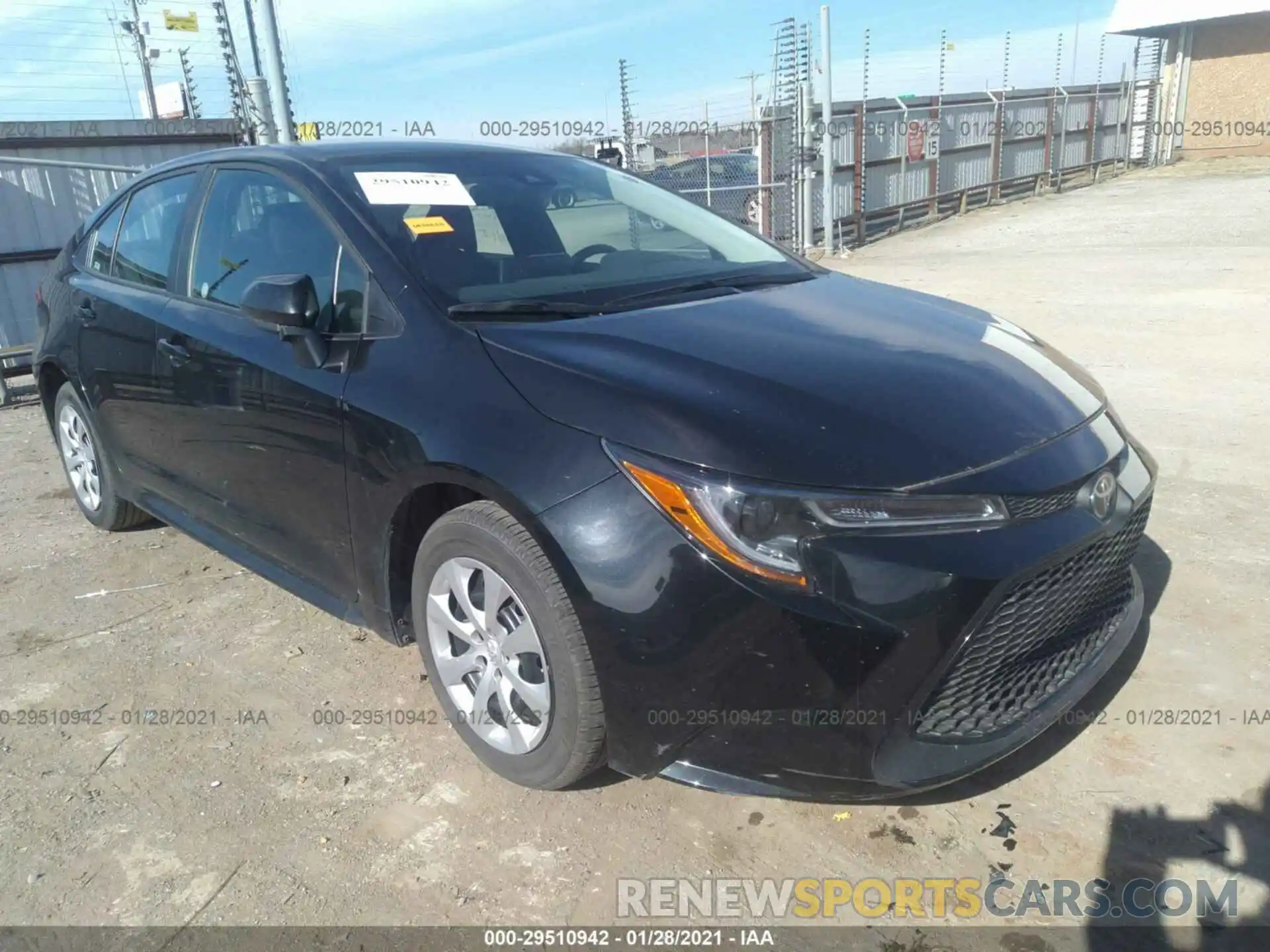 1 Photograph of a damaged car 5YFEPRAE8LP104021 TOYOTA COROLLA 2020