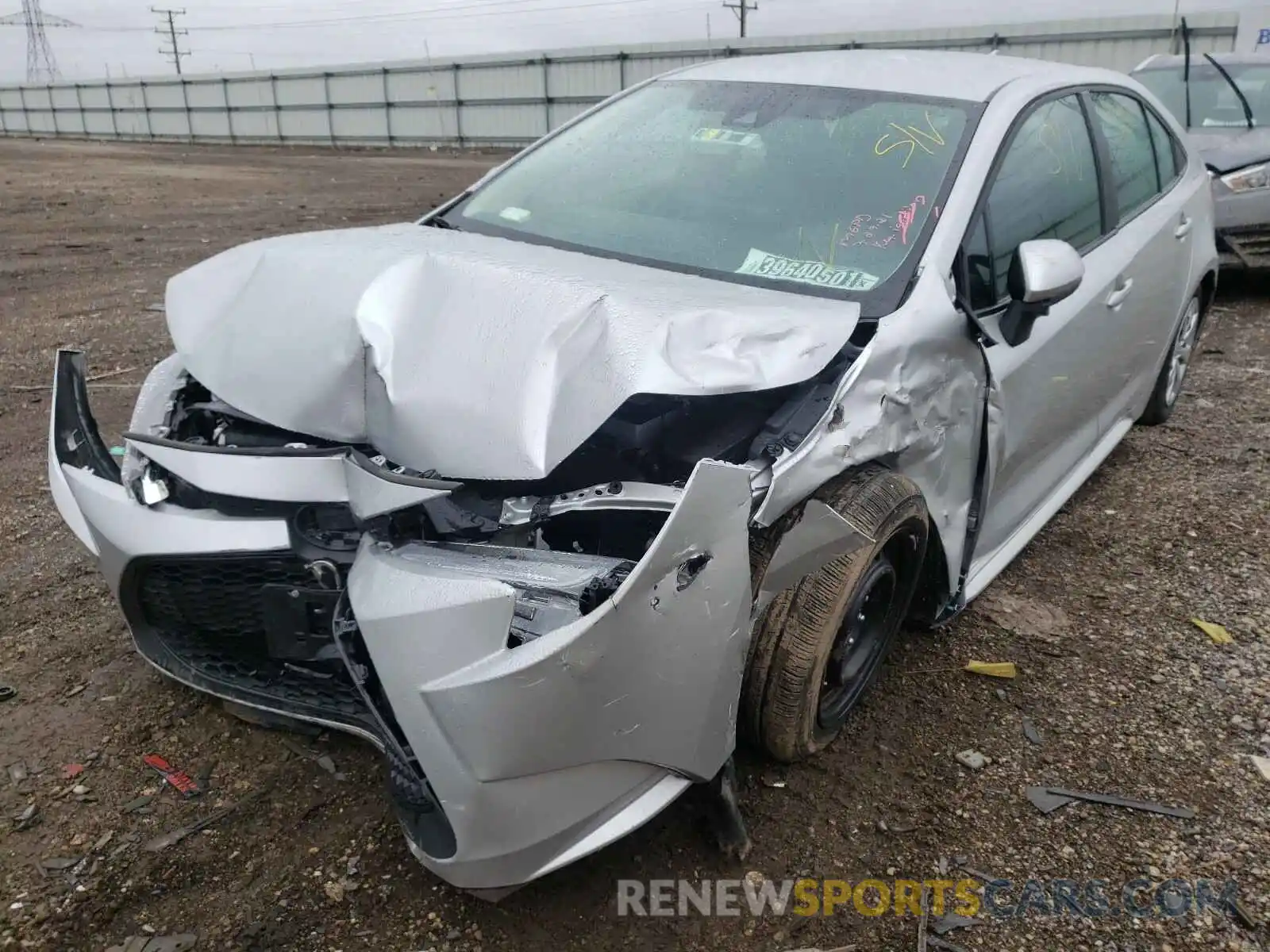 2 Photograph of a damaged car 5YFEPRAE8LP120669 TOYOTA COROLLA 2020