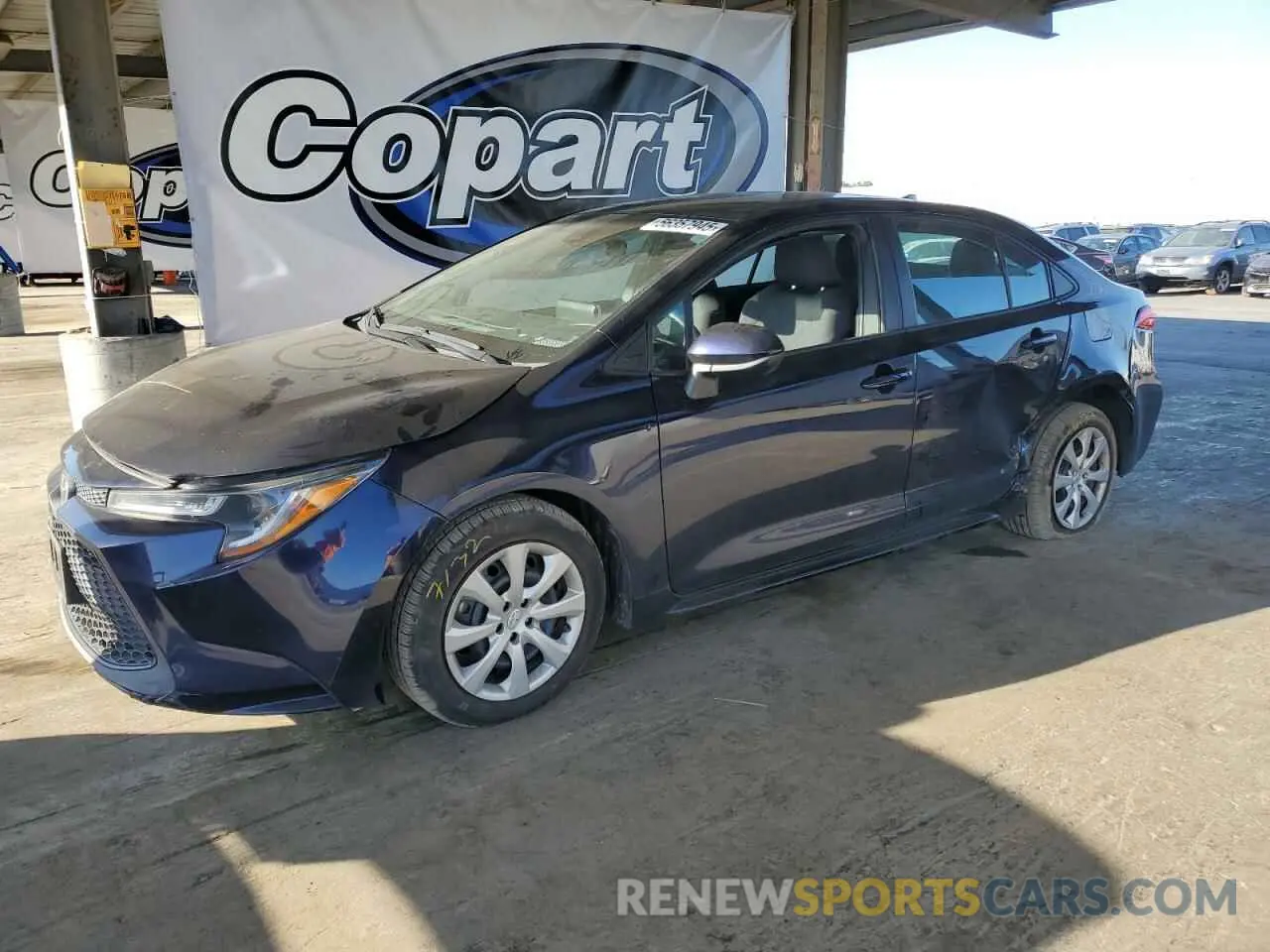 1 Photograph of a damaged car 5YFEPRAE8LP137021 TOYOTA COROLLA 2020