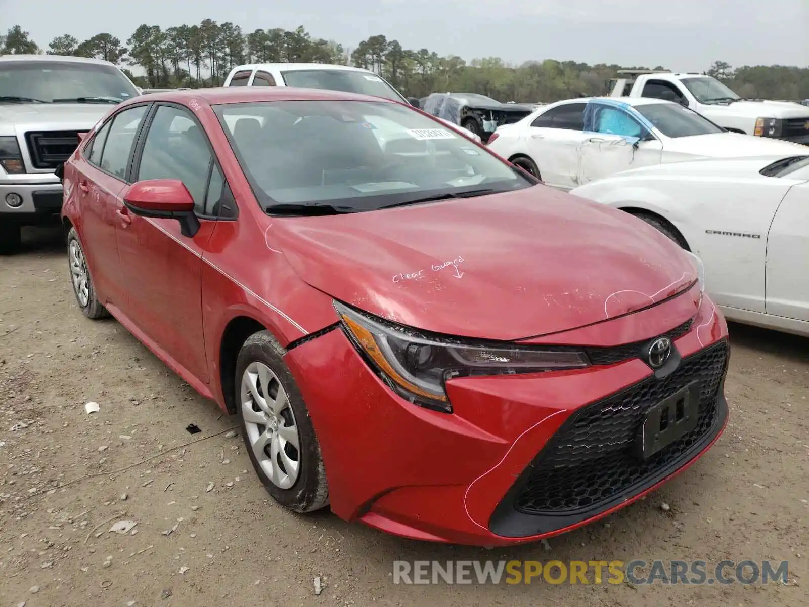 1 Photograph of a damaged car 5YFEPRAE8LP141599 TOYOTA COROLLA 2020