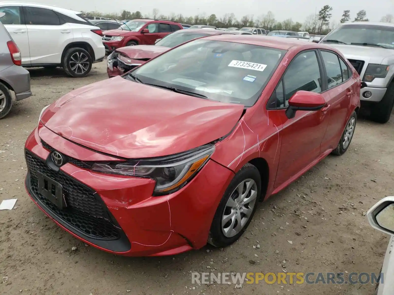 2 Photograph of a damaged car 5YFEPRAE8LP141599 TOYOTA COROLLA 2020