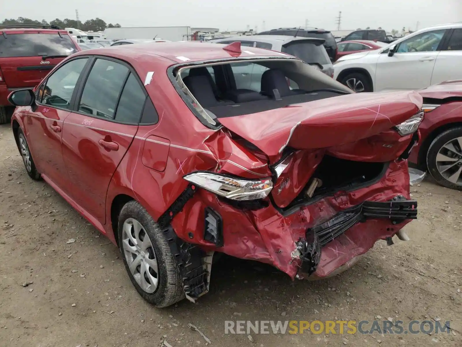 3 Photograph of a damaged car 5YFEPRAE8LP141599 TOYOTA COROLLA 2020