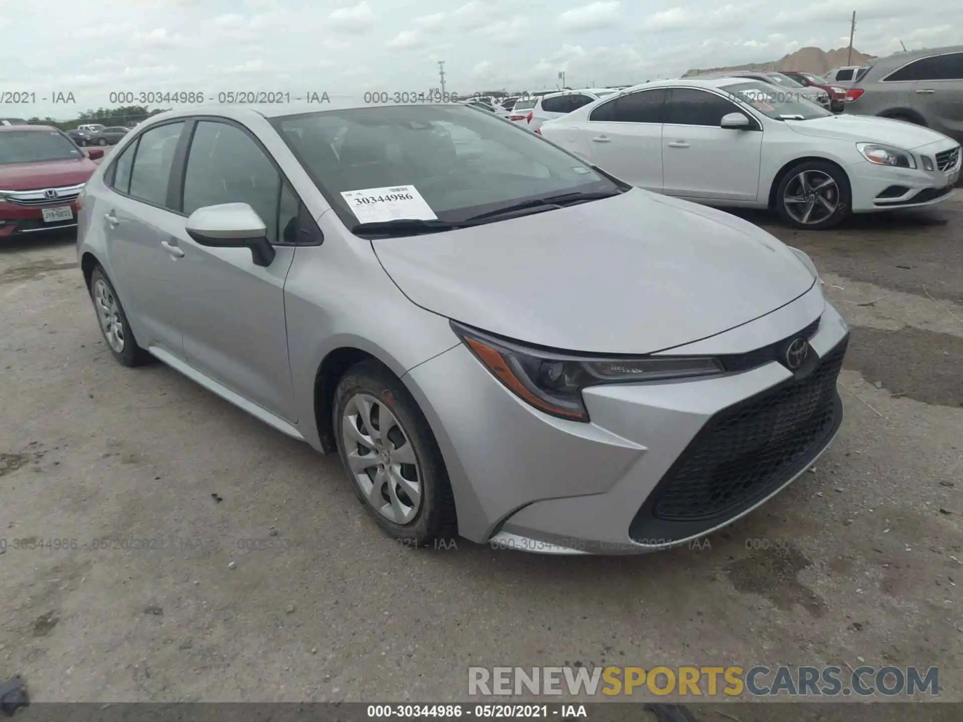 1 Photograph of a damaged car 5YFEPRAE9LP005837 TOYOTA COROLLA 2020