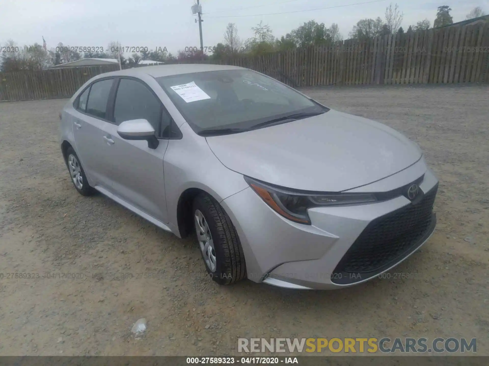 1 Photograph of a damaged car 5YFEPRAE9LP047442 TOYOTA COROLLA 2020