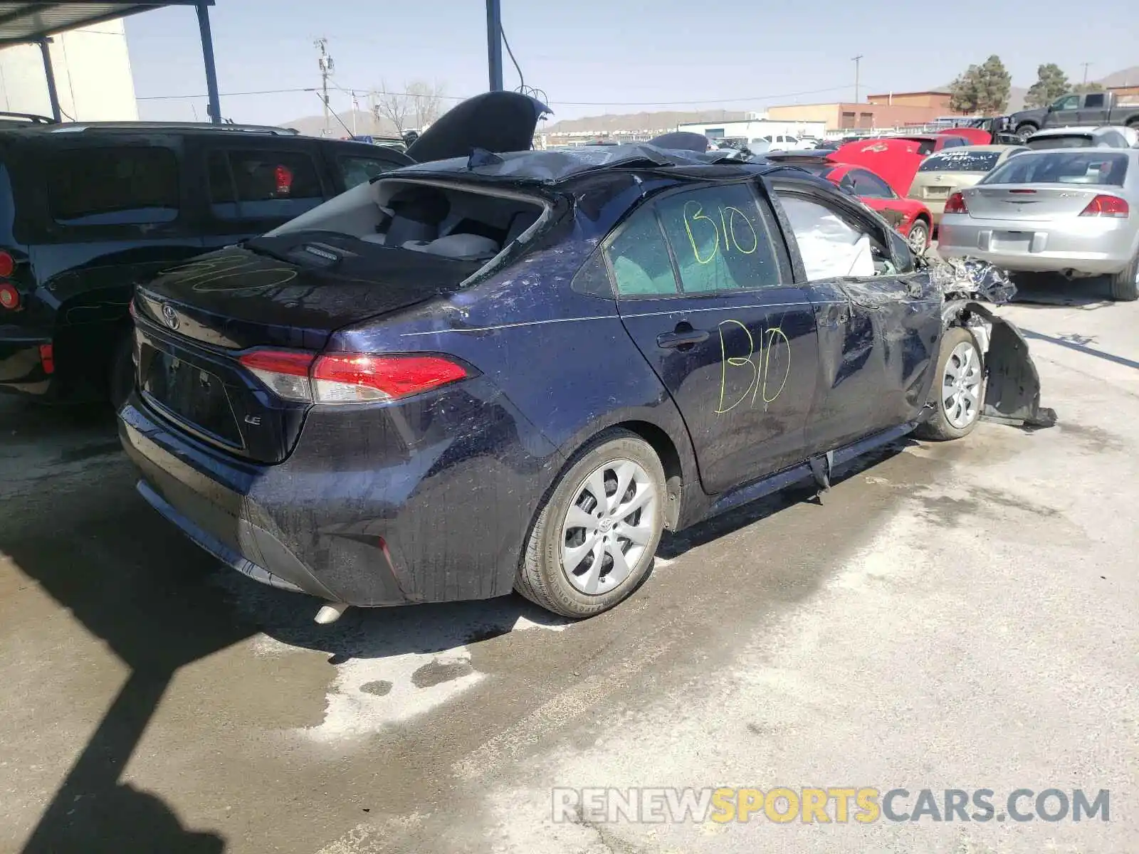 4 Photograph of a damaged car 5YFEPRAE9LP064726 TOYOTA COROLLA 2020