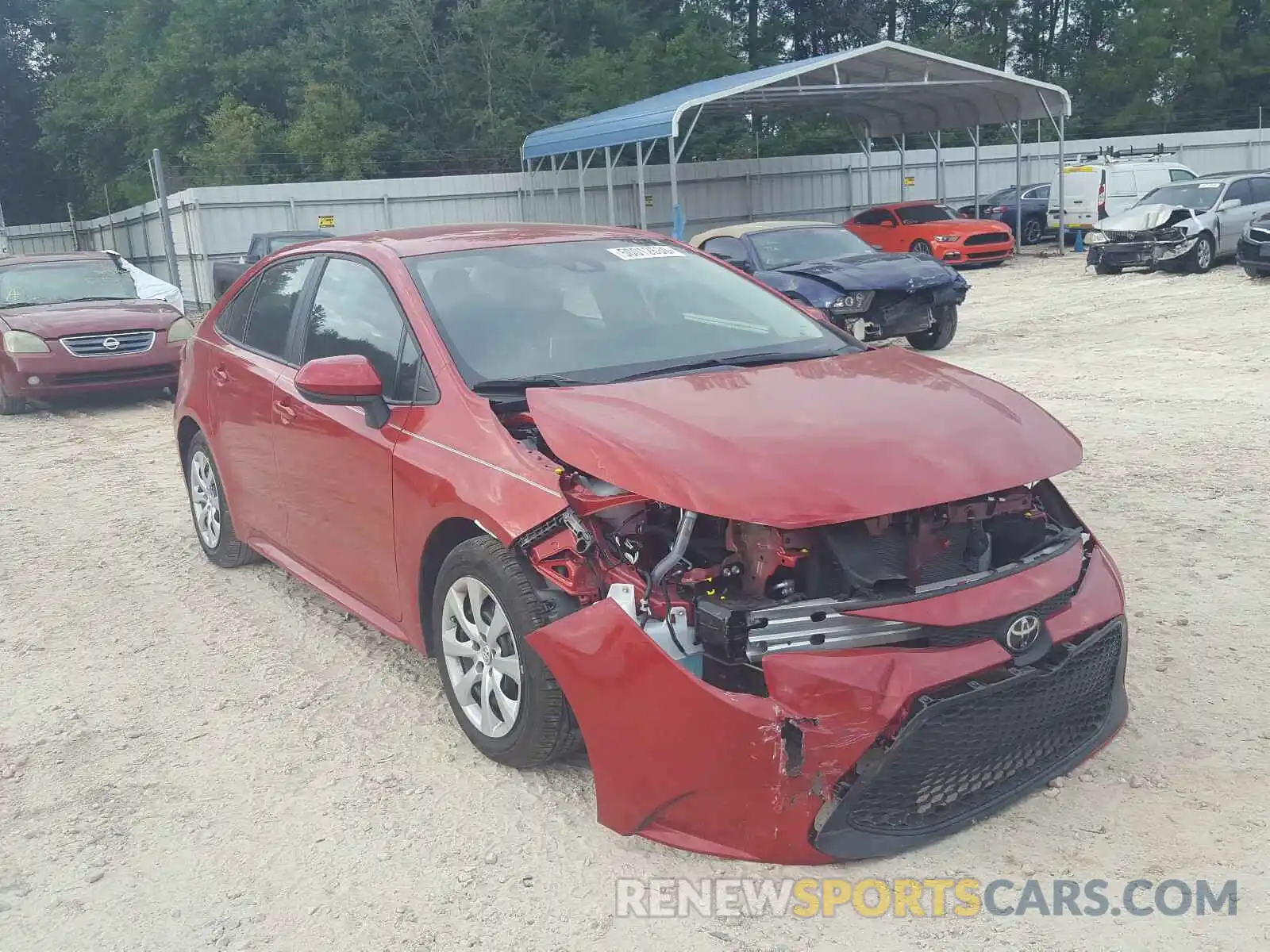 1 Photograph of a damaged car 5YFEPRAE9LP073989 TOYOTA COROLLA 2020