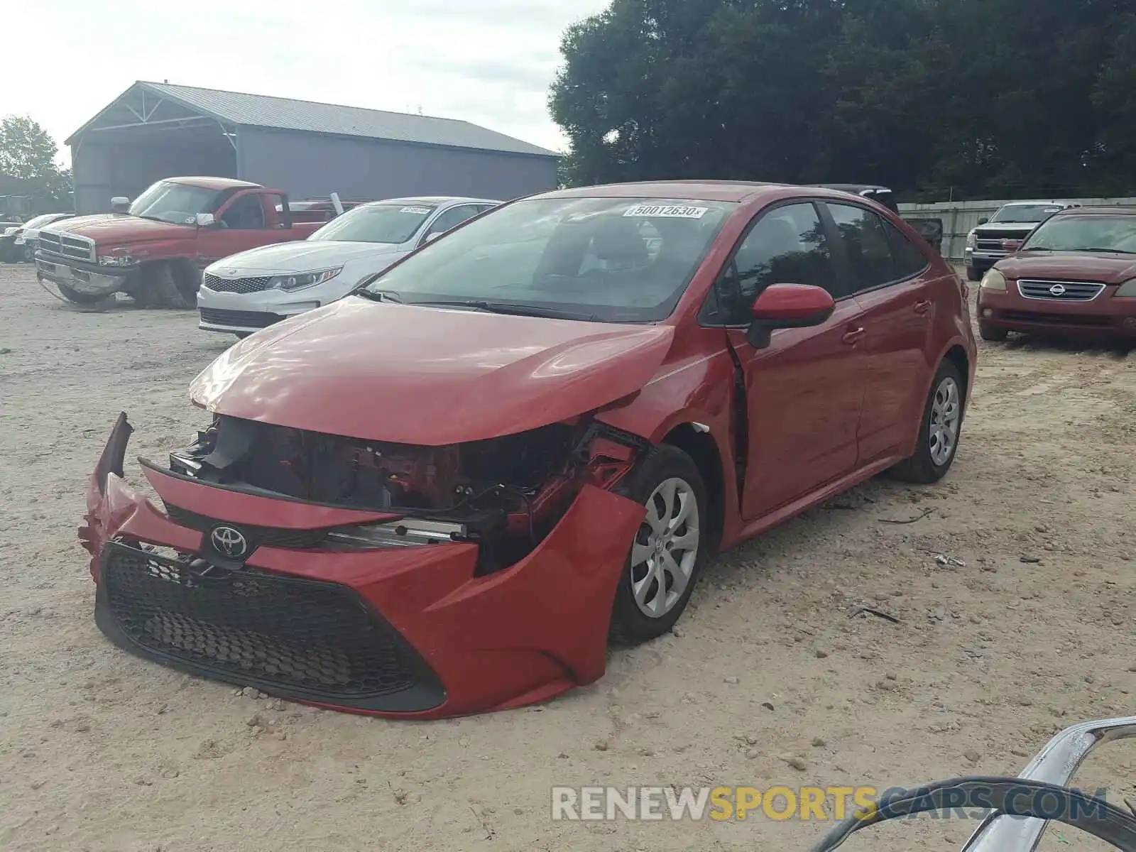 2 Photograph of a damaged car 5YFEPRAE9LP073989 TOYOTA COROLLA 2020