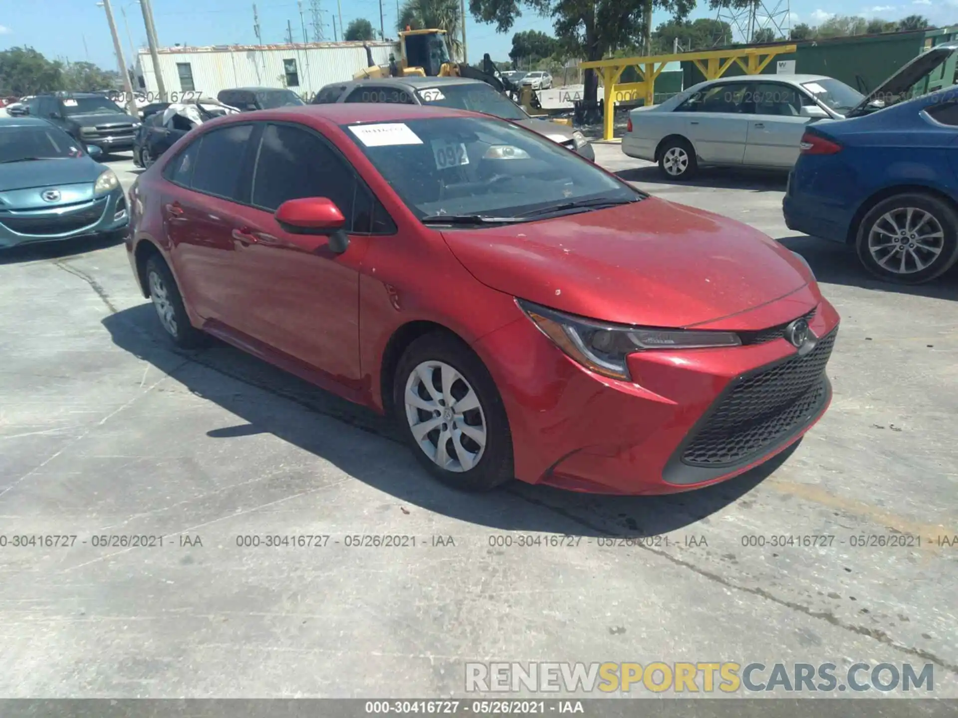 1 Photograph of a damaged car 5YFEPRAE9LP080604 TOYOTA COROLLA 2020