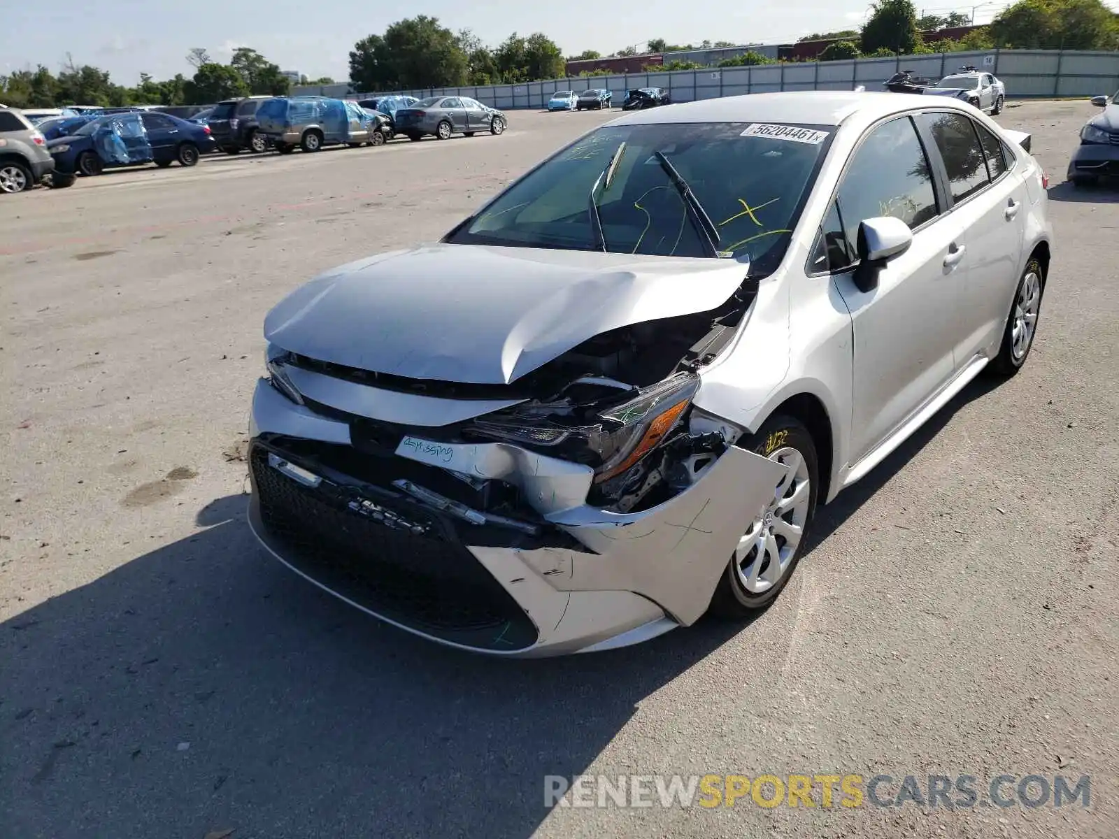 2 Photograph of a damaged car 5YFEPRAE9LP084538 TOYOTA COROLLA 2020