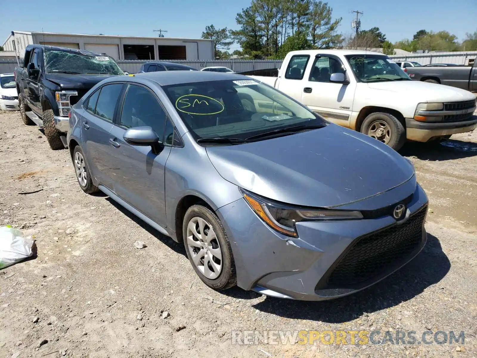 1 Photograph of a damaged car 5YFEPRAE9LP088167 TOYOTA COROLLA 2020