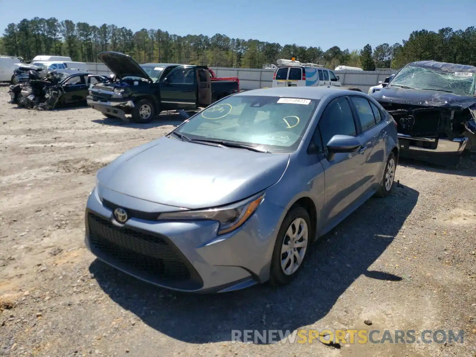 2 Photograph of a damaged car 5YFEPRAE9LP088167 TOYOTA COROLLA 2020