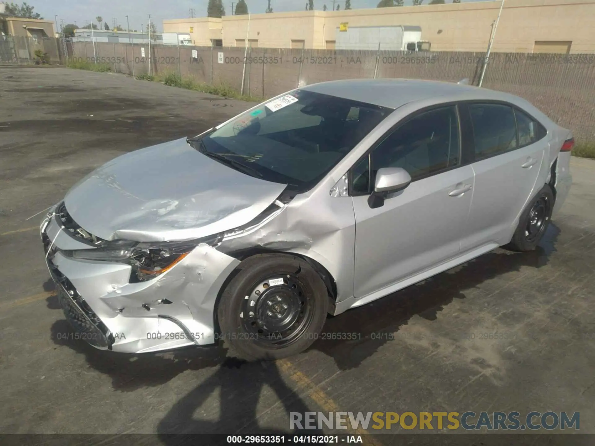 2 Photograph of a damaged car 5YFEPRAE9LP135861 TOYOTA COROLLA 2020