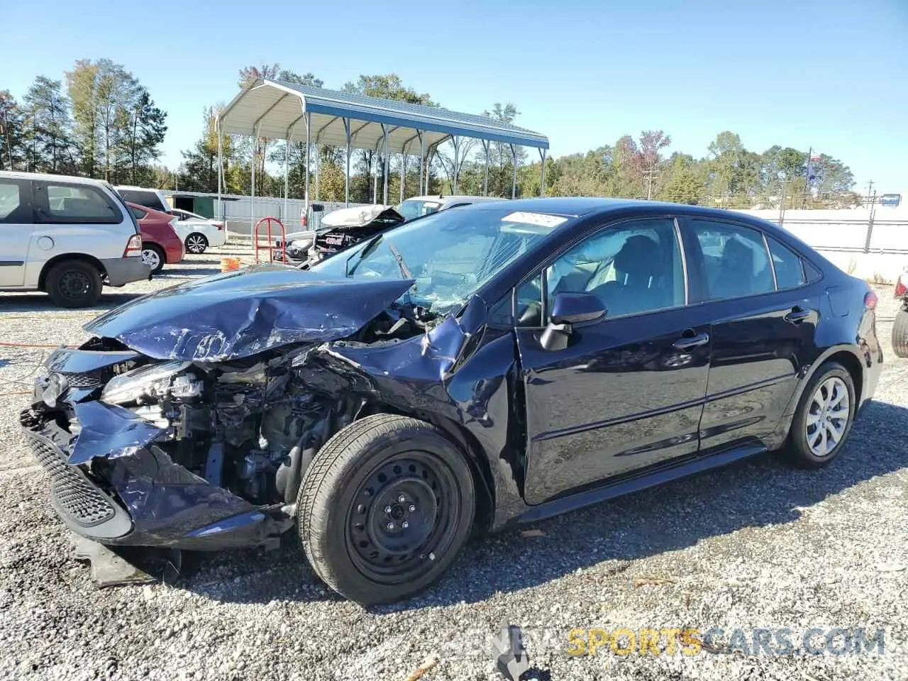 1 Photograph of a damaged car 5YFEPRAE9LP142485 TOYOTA COROLLA 2020