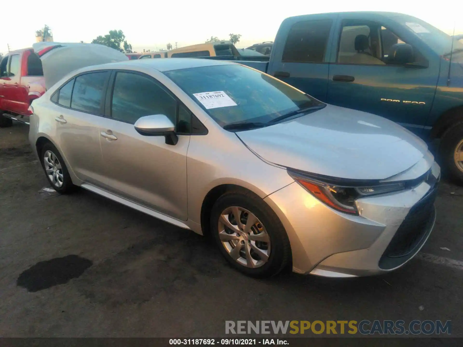 1 Photograph of a damaged car 5YFEPRAEXLP007581 TOYOTA COROLLA 2020