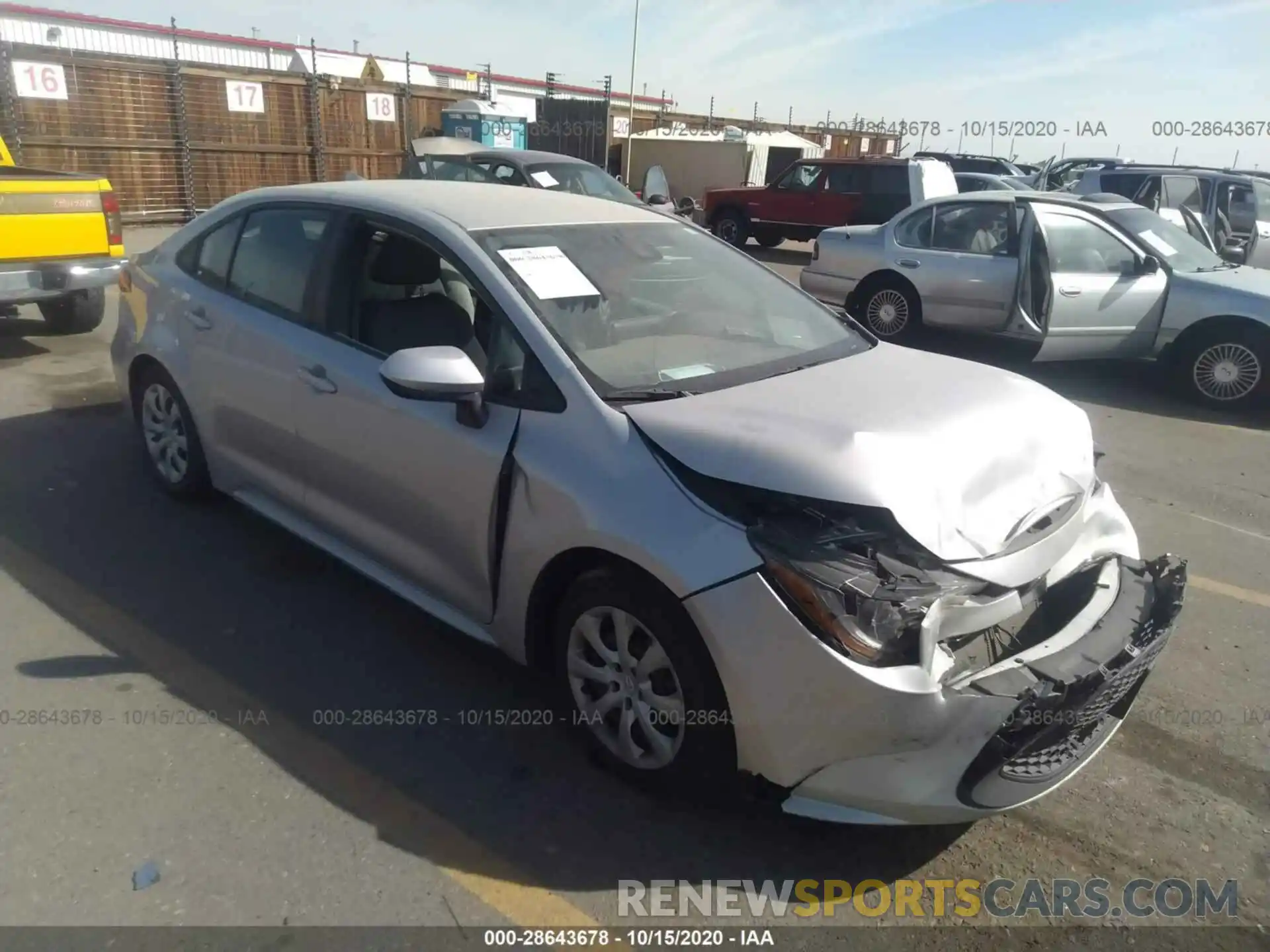 1 Photograph of a damaged car 5YFEPRAEXLP032481 TOYOTA COROLLA 2020