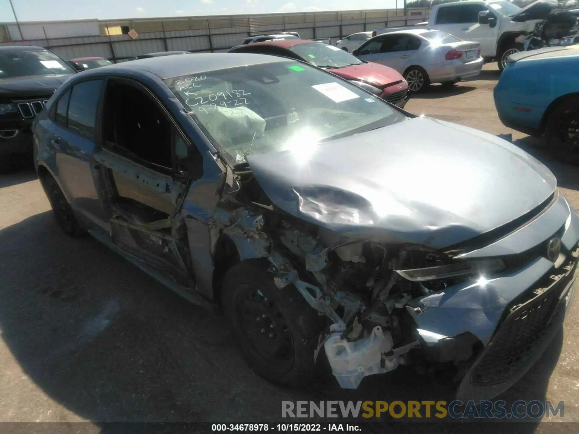 1 Photograph of a damaged car 5YFEPRAEXLP073581 TOYOTA COROLLA 2020