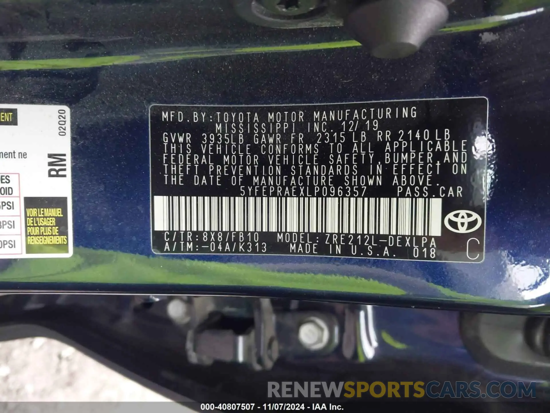 9 Photograph of a damaged car 5YFEPRAEXLP096357 TOYOTA COROLLA 2020