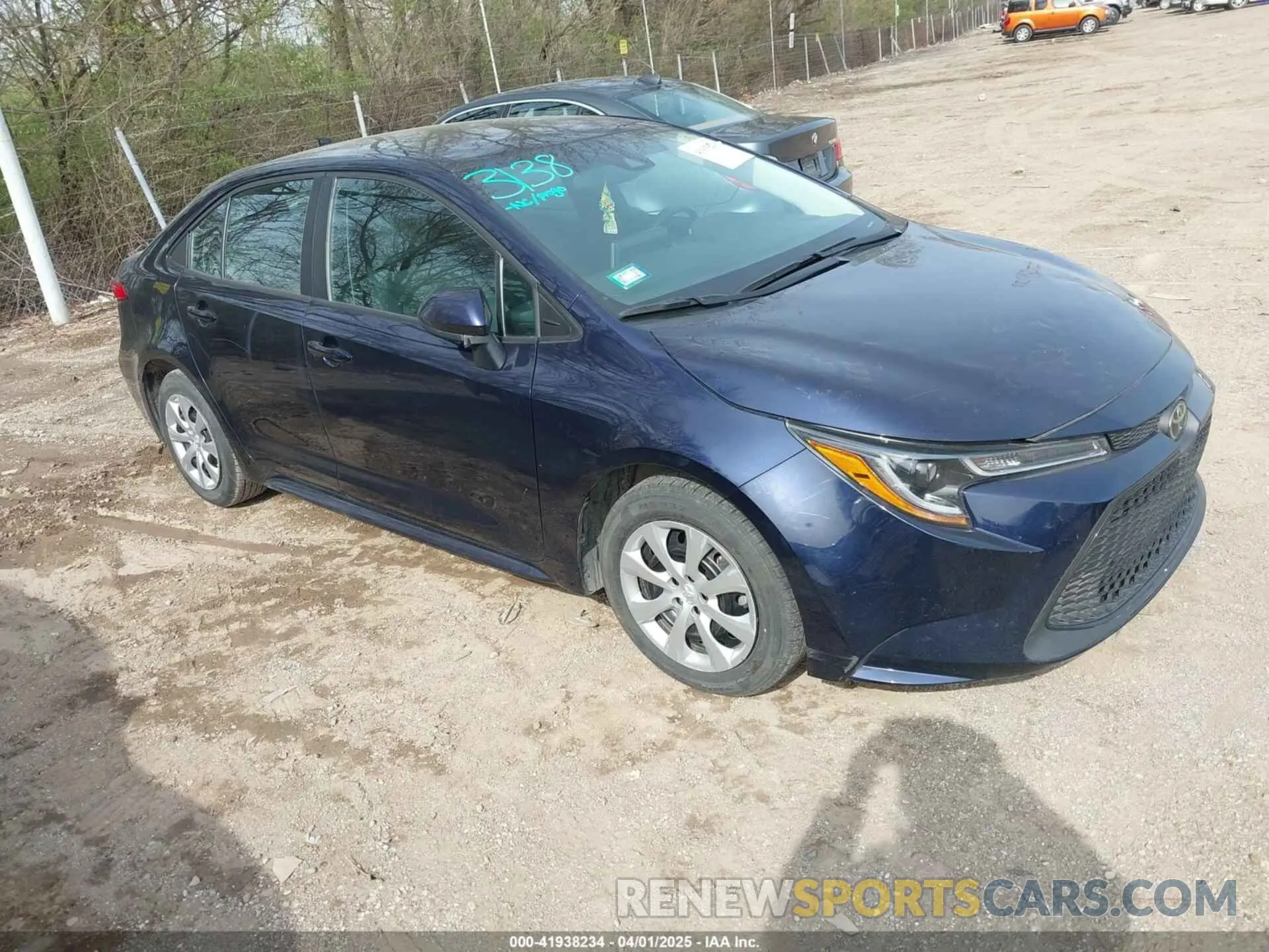 1 Photograph of a damaged car 5YFEPRAEXLP103873 TOYOTA COROLLA 2020