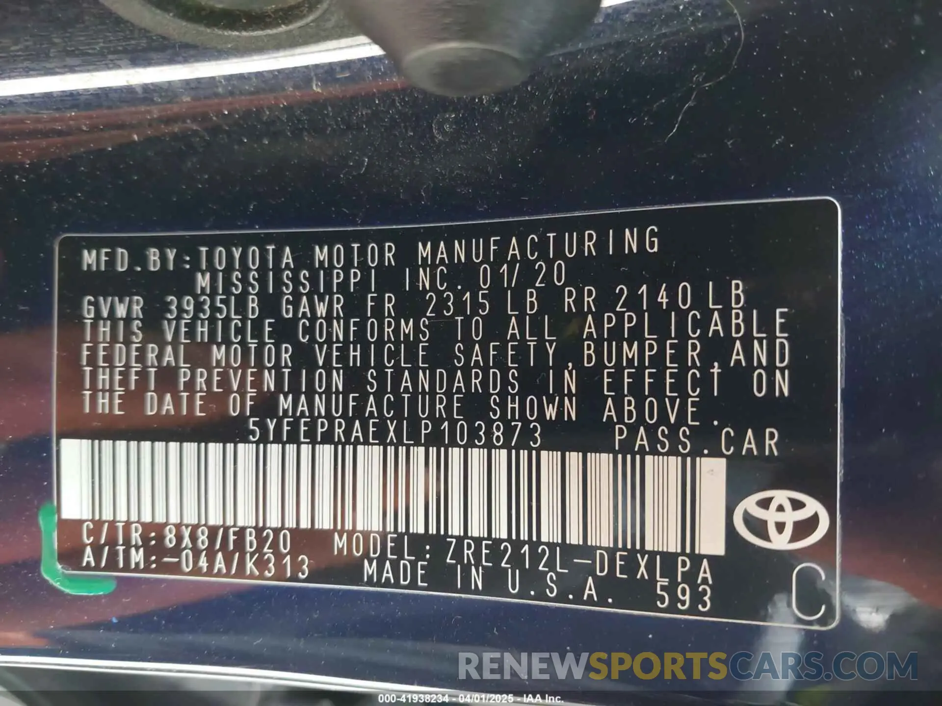 9 Photograph of a damaged car 5YFEPRAEXLP103873 TOYOTA COROLLA 2020